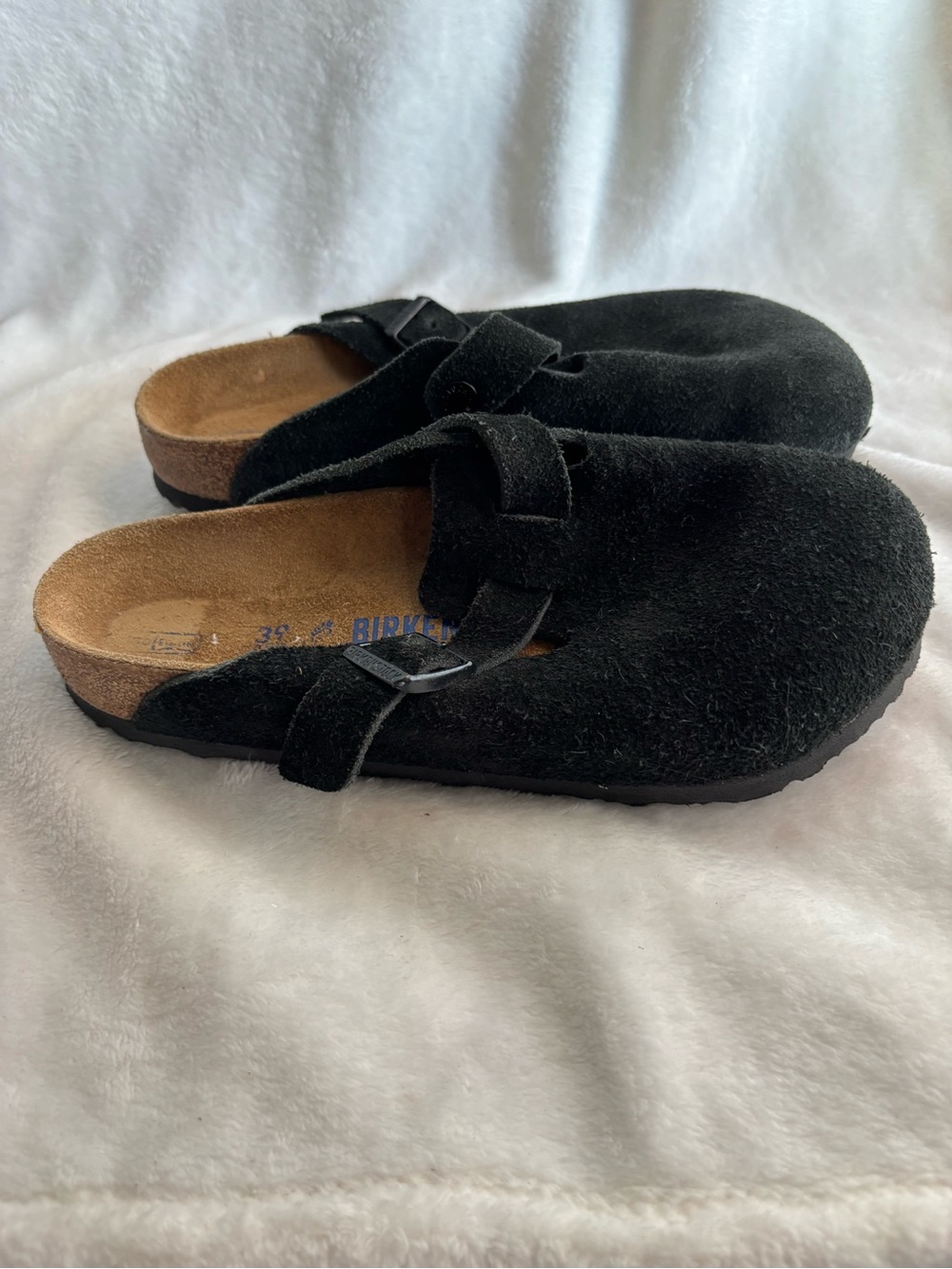 Birkenstock Boston Suede Clogs Black Size 39 / 8W 6M - Picture 3 of 16